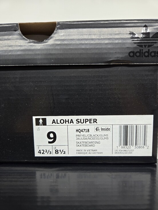 adidas Men\'s Aloha Super HQ4718 Yellow Core Black Gum Shoes Size 9 main image 4